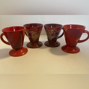Espresso Cups Source Incorporated Liqueur Coffee Mug Harlequin Musician set of 4
